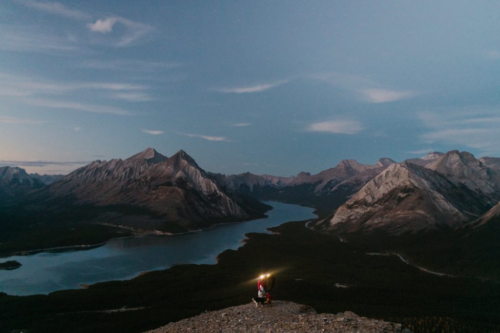 Alyssa and Toby’s sunset hiking elopement in Kananaskis, Alberta
